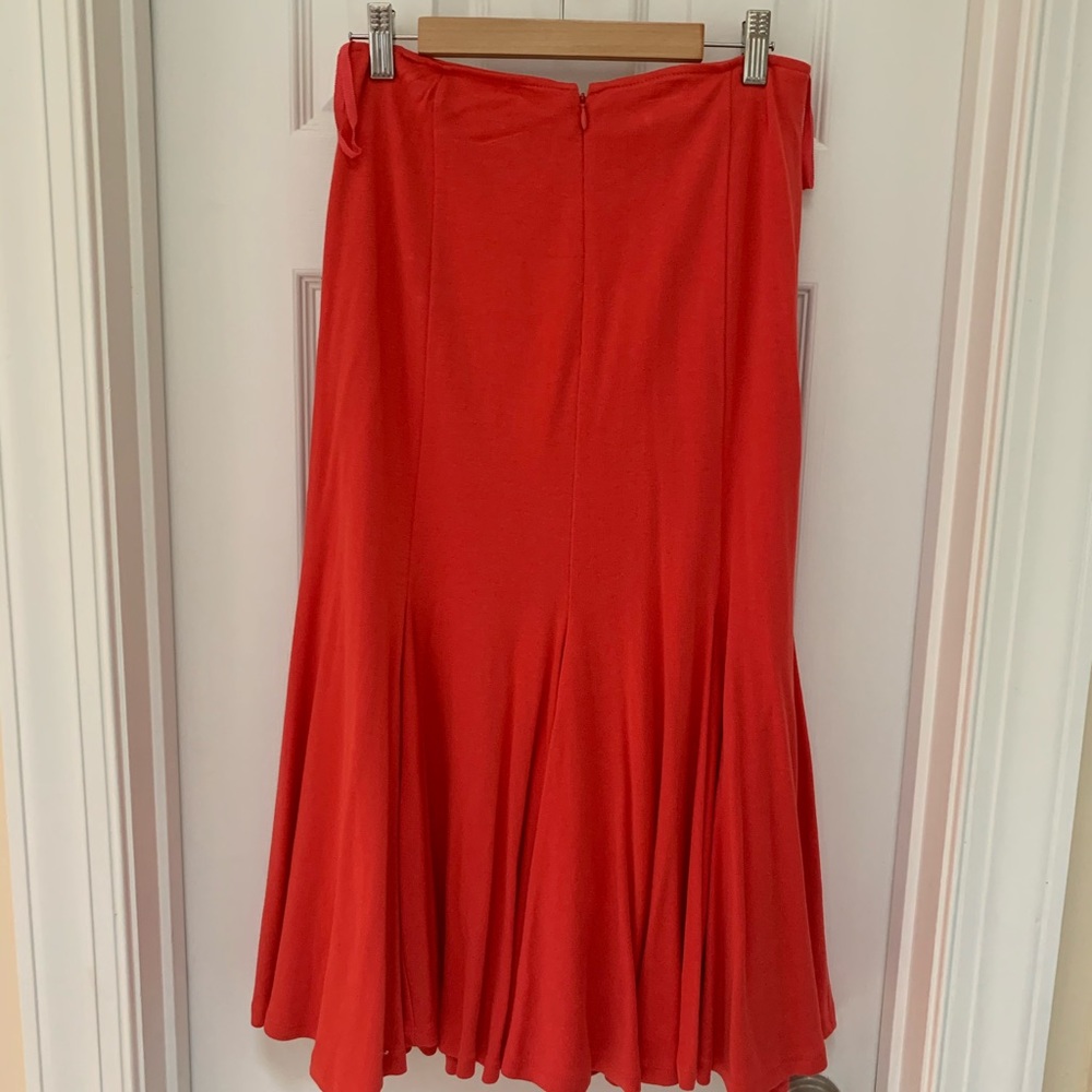 DONATED - Anthropologie HD in Paris Red Midi Swing Skirt Size 8 - Picture 3 of 5